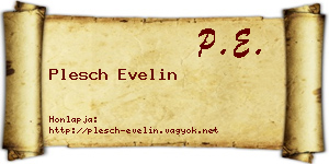 Plesch Evelin névjegykártya
