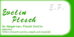 evelin plesch business card